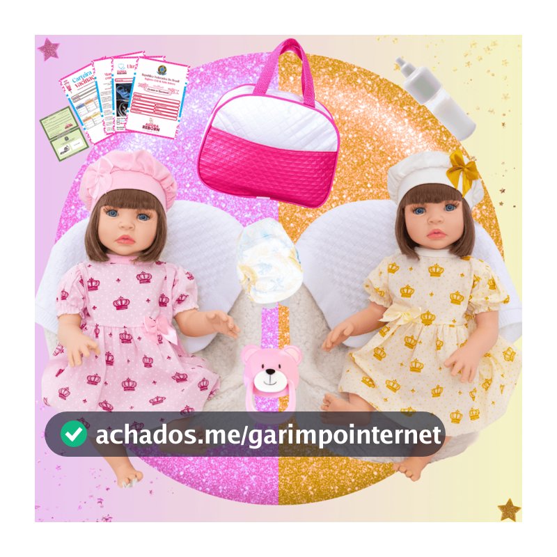 Gêmeas Bebê Reborn Boneca Realista BabyKiss Meninas Silicone com Bolsa Maternidade.