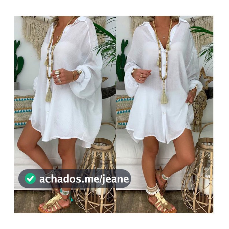 Linho De Algodão Casual Plus Size Camisas Soltas Botão De Manga Longa Tops Longos 2023 Primavera Verão Praia Camisa Branca S-5XL