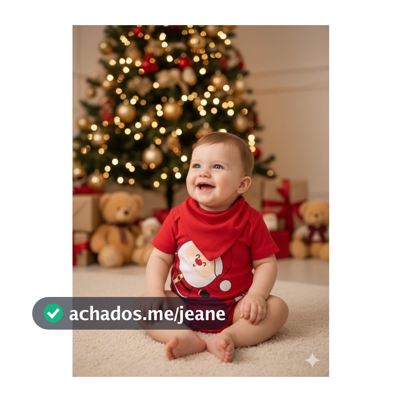 Kit Macacão Bebê Unissex Verão Romper, Banho de Sol em Algodão com Estampa Natal Papai Noel
