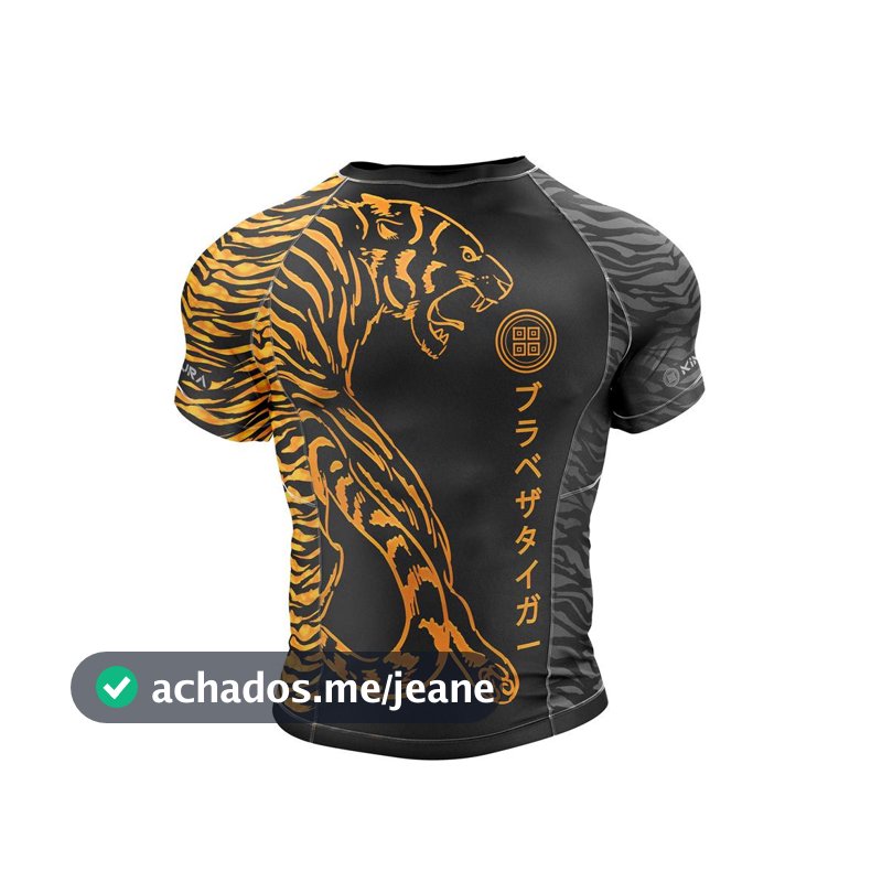Rashguard Jiu Jitsu Luta No Gi Kimura Tigre