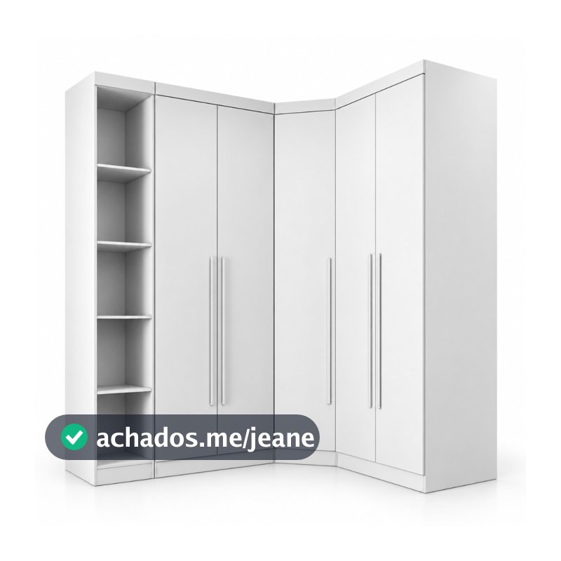 Guarda Roupa Modulado Casal Safira 009 em MDF Com 5 Portas e 6 Gavetas Una Mobília