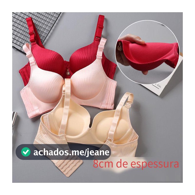 sutiã com enchimento sutiã grosso Soutien Feminino 8cm/Small/Thick/Adjustable/extra 2023