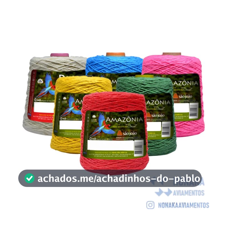 Barbantes Amazônia - 2kg São João - Fios 6 ou 8, Cores Diversas
