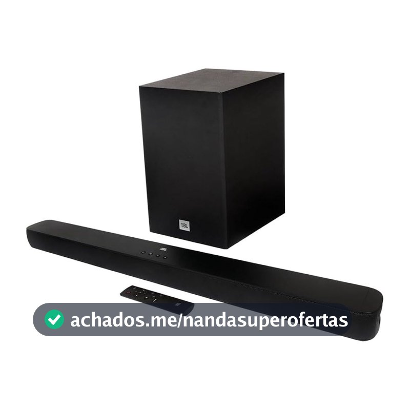 Soundbar JBL  Bluetooth, Cinema SB180, 2.1 Canais, Subwoofer de 6,5" Sem Fio  110W RMS