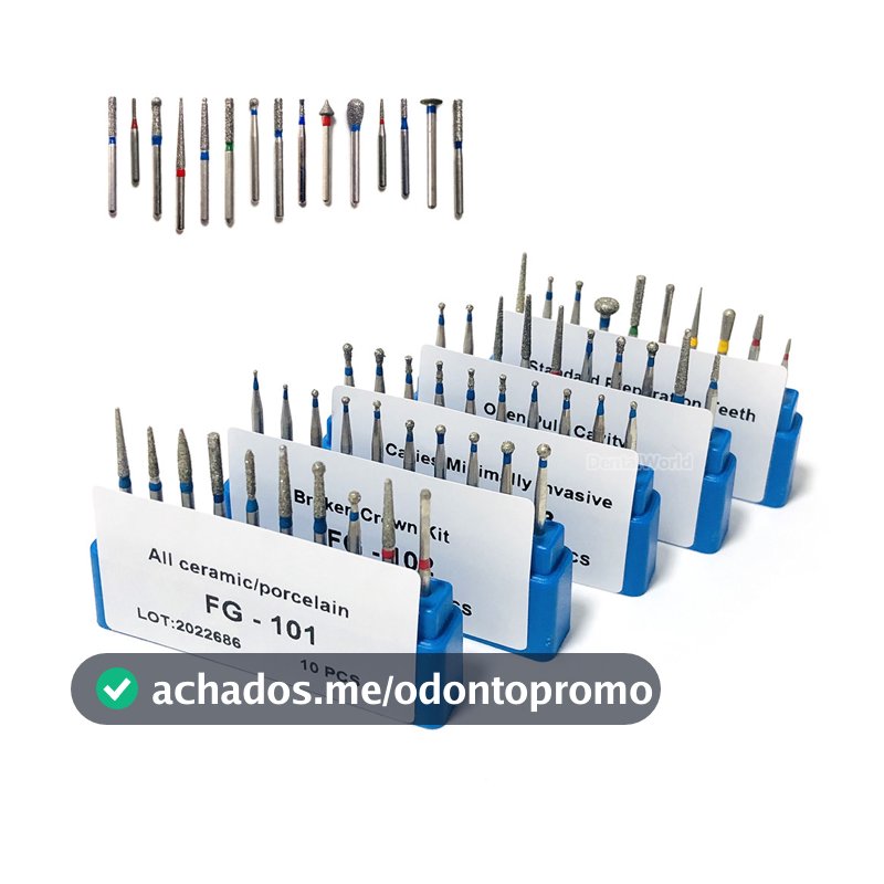 kits De Brocas De Diamante Para Preparar Polimento Cáries De Celular De Alta Velocidade