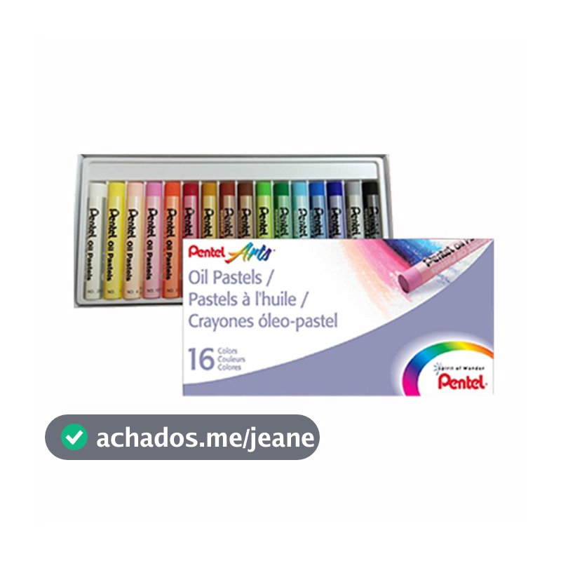 Giz pastel oleoso PHN-16 com 16 cores Pentel