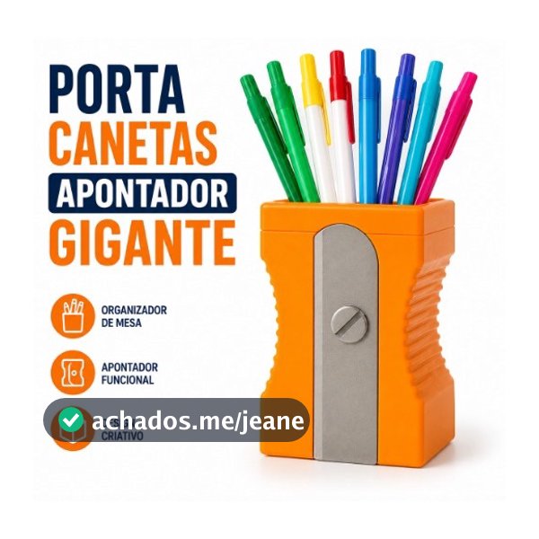 Porta-lápis e Canetas em Formato de Apontador