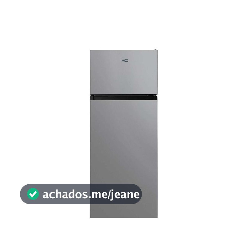Geladeira Refrigerador HQ 230 Litros Duplex Defrost, Baixo Consumo A+++ Preto/Cinza HQ-230RDFS