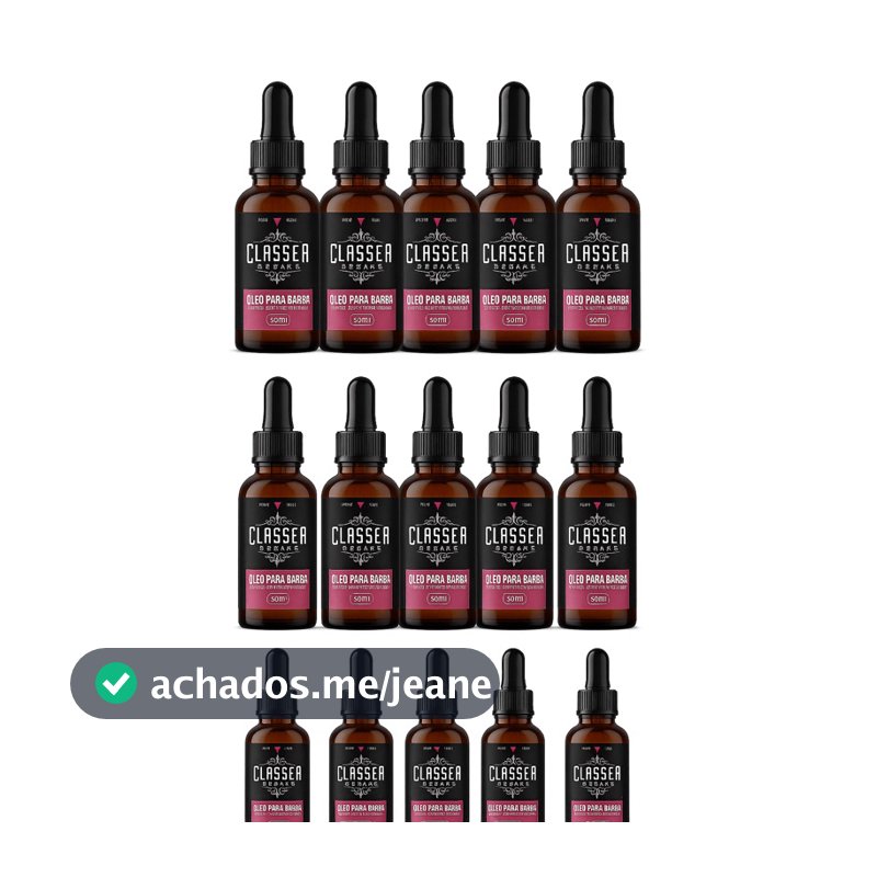 Kit 12x Óleo Para Barba 30ml Classe A  Possui Hidratantes e Fortalece Os Fios Profissional