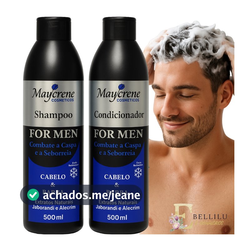 Kit For Men Cabelo E Barba Homens ( Shampoo + Condicionador Maycrene)
