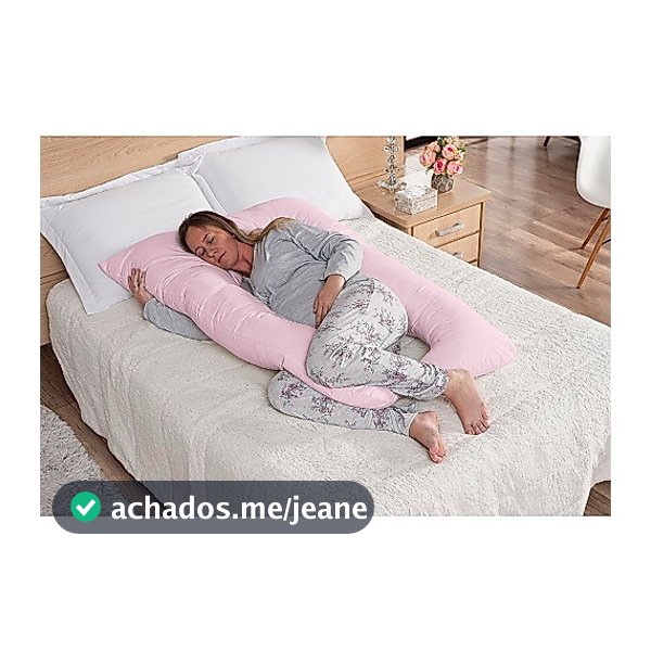 Travesseiro de corpo para Gestante Grávida 1,30x80 com Fronha percal com zíper macio antialérgico