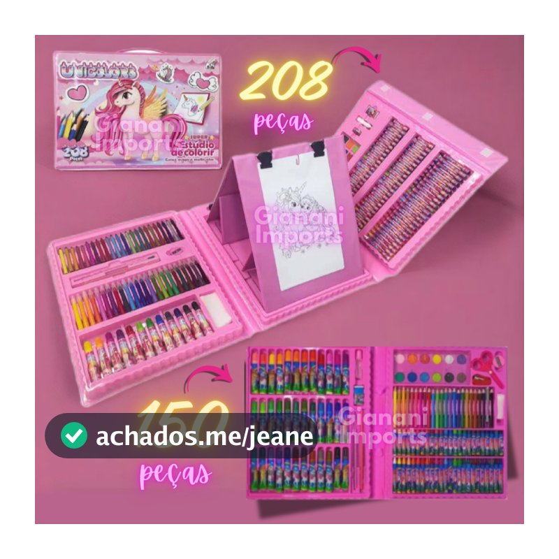 Estojo Maleta de pintura infantil feminino masculino escolar