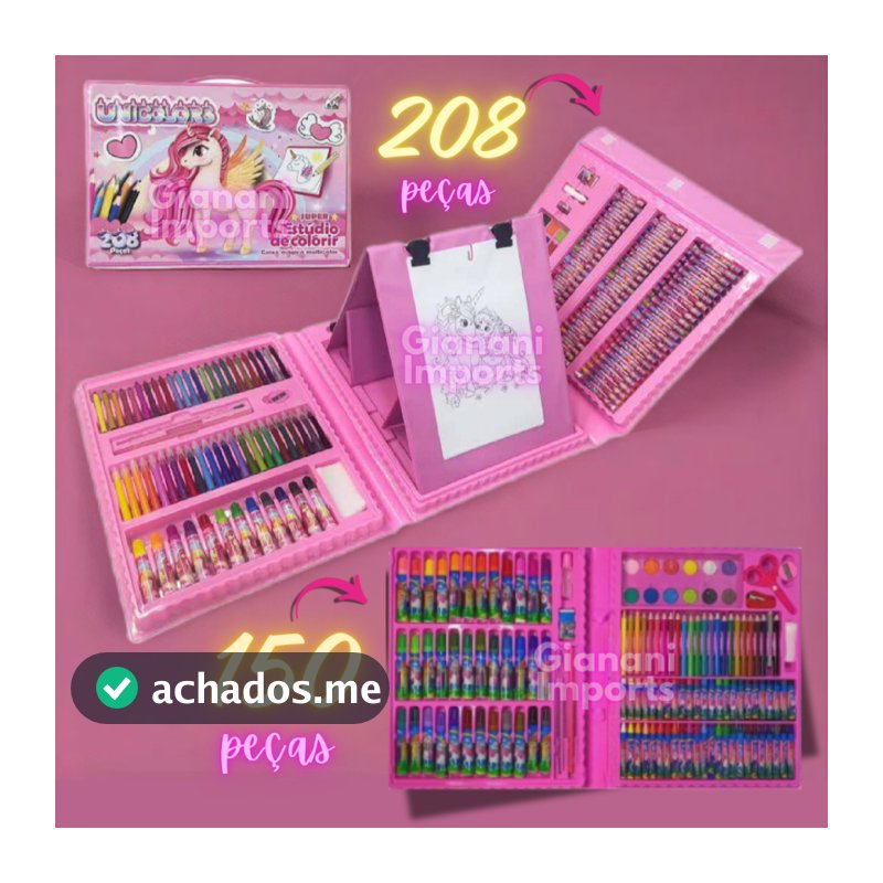 Estojo Maleta de pintura infantil feminino masculino escolar