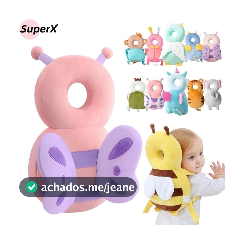 Mochila de Proteção Infantil para Bebês – Protetor de Cabeça com Almofada Anti Impacto e Antiquedas