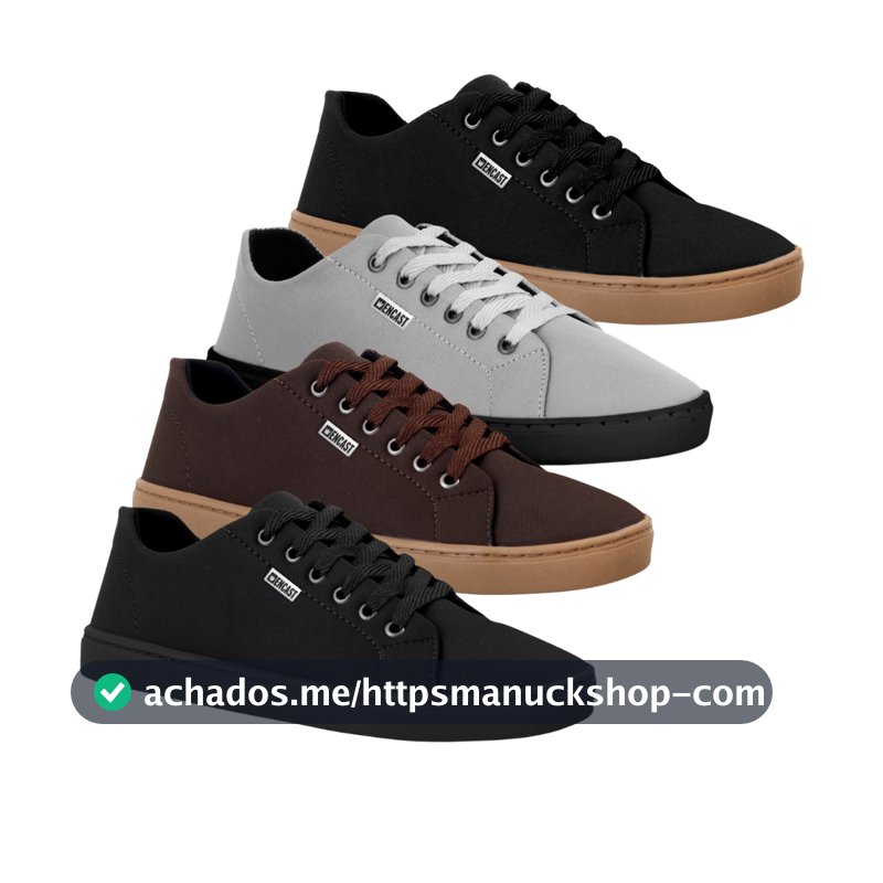 KIT 4 pares de tênis masculino casual para todas ocasiões