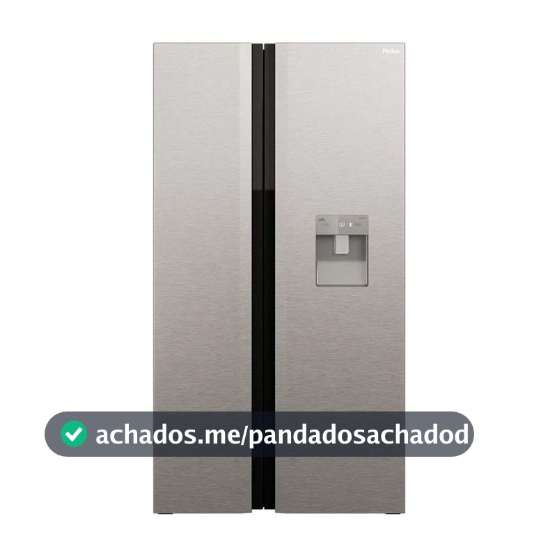 Refrigerador Side By Side Philco 486L Inox Eco Inverter PRF504ID