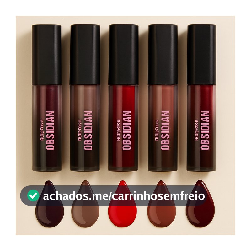 Batom Líquido Cremoso Crème Lip Obsidian By Ruby Rose Maquiagem Lábios