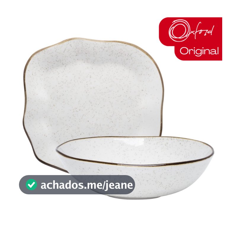 Conjunto Travessa Saladeira Baixelas Para Servir Ryo Maresia Areia Oxford Porcelanas