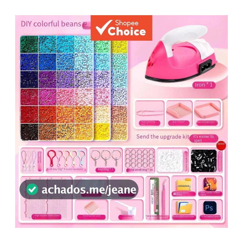 Criativo Feijão Artesanato 3D Molde Caixa Conjunto Completo Com Ferramentas De Arte DIY E Acessórios Para Crianças Adole