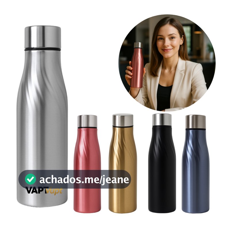 Garrafa Térmica 1000ml Aço Inoxidável Para Bebida Gelada e Quente Chá cafe água
