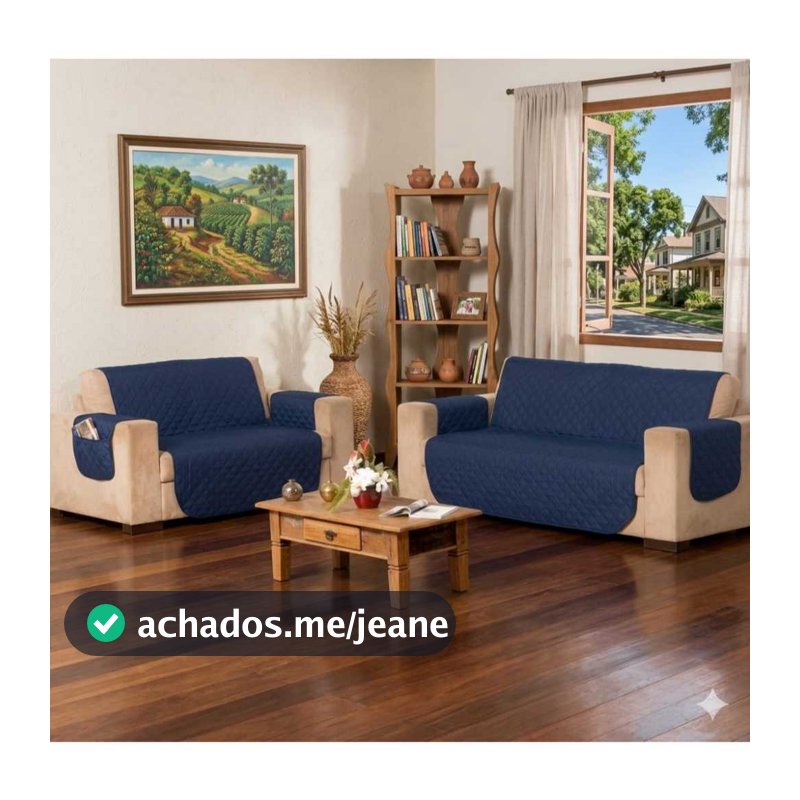 Kit Protetor Para Sofa 3 e 2 Lugares Matelado Zig Zag - MaYu