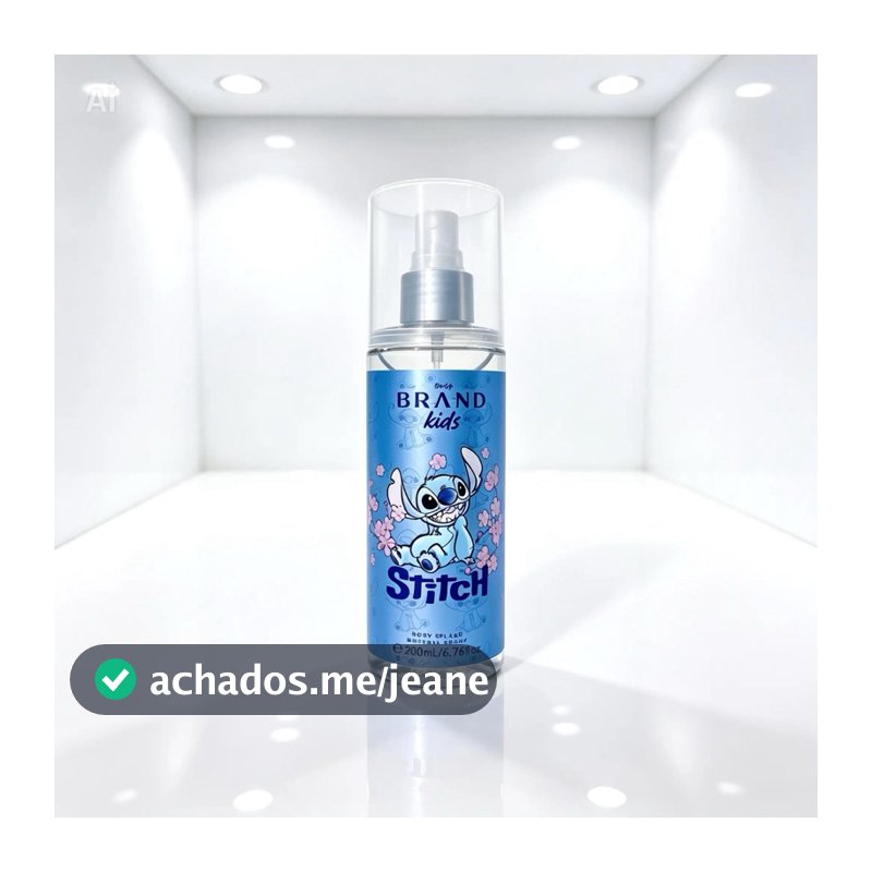Body Splash Infantil Stitch Colônia Suave Cheiroso Perfume Infantil Frangracia Suave