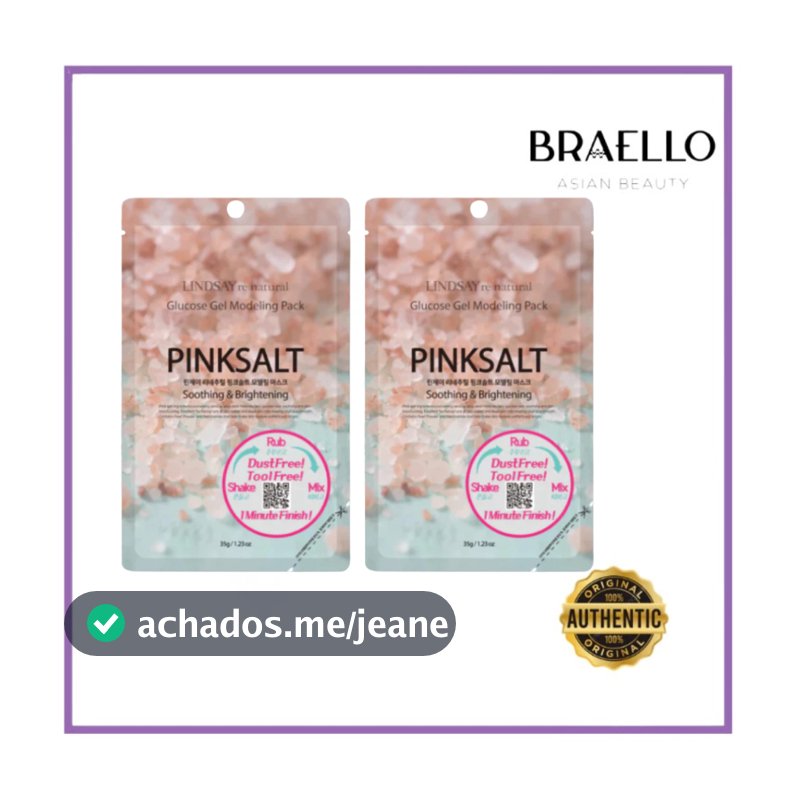 Kit 2 Lindsay Re Natural Modeling Mask Pouch Pinksalt 35g