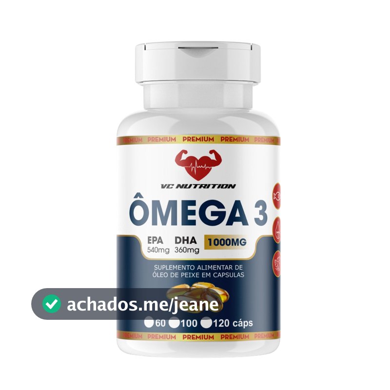 Ômega 3 EPA 540 mg DHA 360 mg – 120 cápsulas suplemento, óleo de peixe concentrado