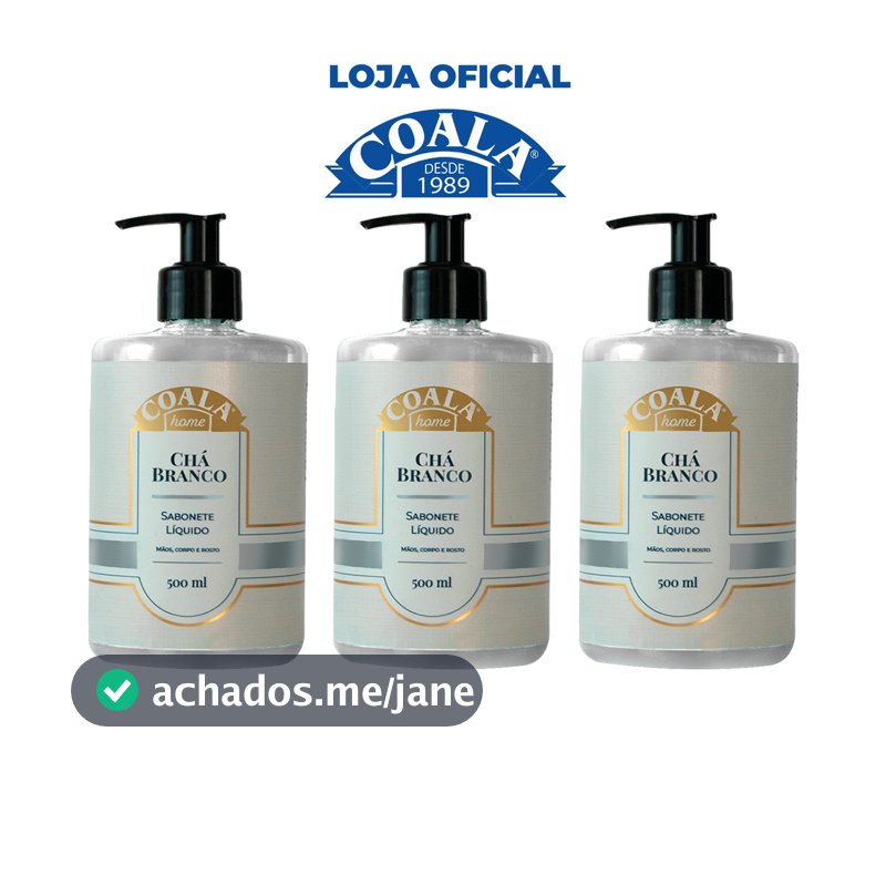 Kit 3 Unidades Sabonete Líquido Chá Branco 500 ml