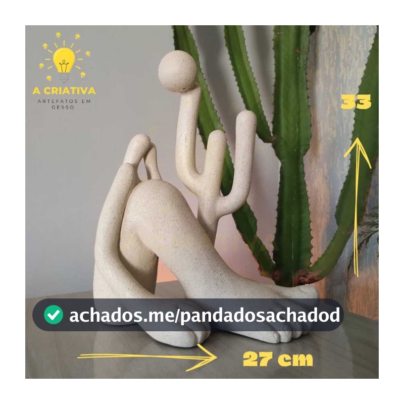 Escultura Abaporu Arte Moderna Inspirada em Tarsila do Amaral Decoração Premium em Gesso Artístico