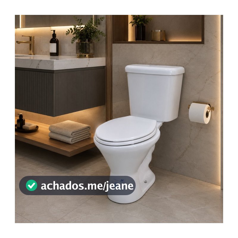 Bacia Vaso Sanitário Completo Com Caixa Acoplada Branco