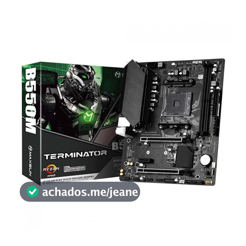 Placa Mãe MAXSUN B550M MS-Terminator, Chipset B550, AMD AM4, mATX, DDR4, MS-Terminator B550M