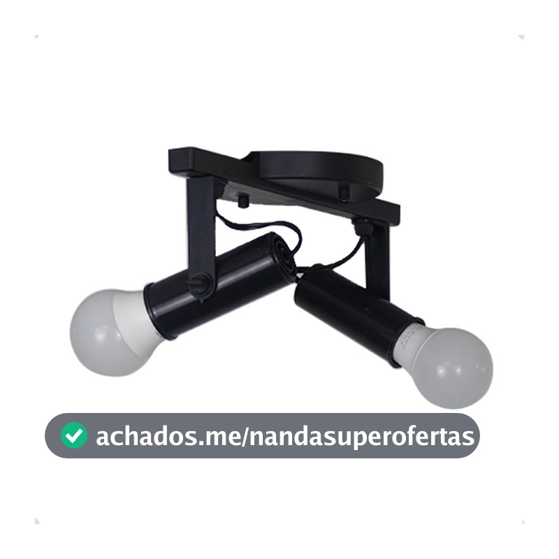 Spot Trilho 2 Lâmpadas Soft Direcionavel E-27 110v/220v