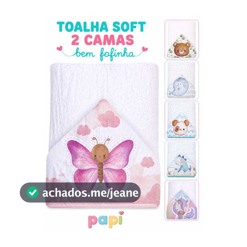 Toalha de Banho Fralda Soft com Capuz para Bebê Premium Dupla Camada Grande Amiguinhos