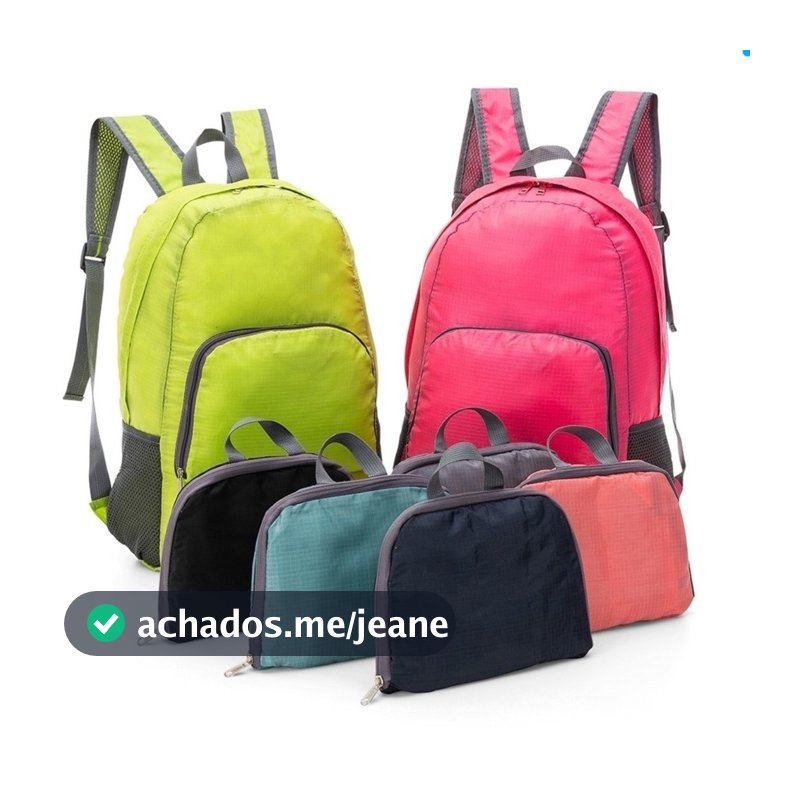 Mochila de Nylon Dobrável 25 Litros Viagem Impermeável