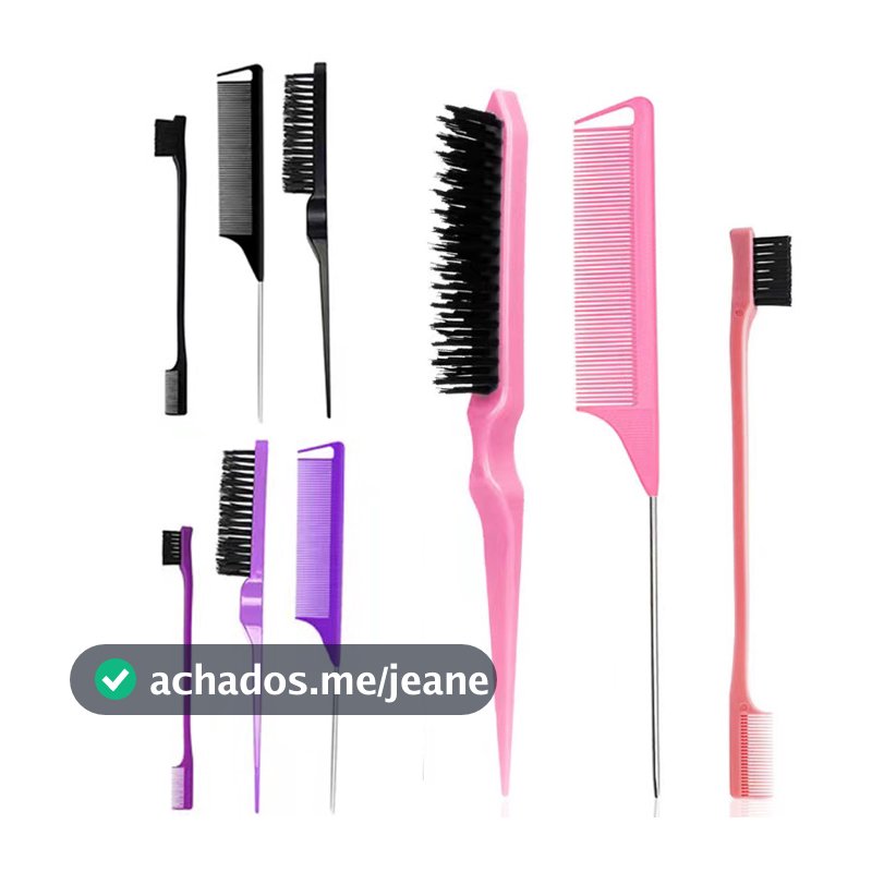 Conjunto De Escova De Cabelo De 3 Unidades Com Pente De Cauda De Mouse-Adição Perfeita À Rotina De Cuidados O