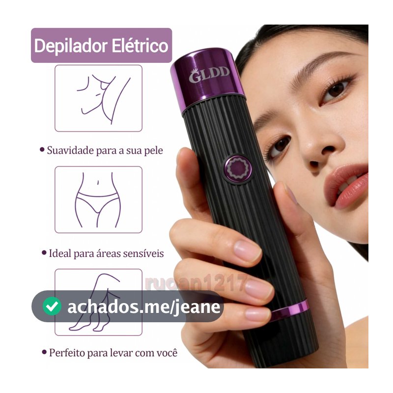 GL&DD Depilador Eletrico Feminino Recarregável Removedor De Pelos Navalha Dupla- Envio rápido
