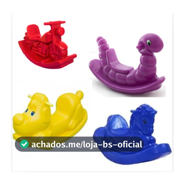 Kit com 4 Gangorras Infantis: Nhoca, Moto, Cachorrinho e Cavalinho 🎠