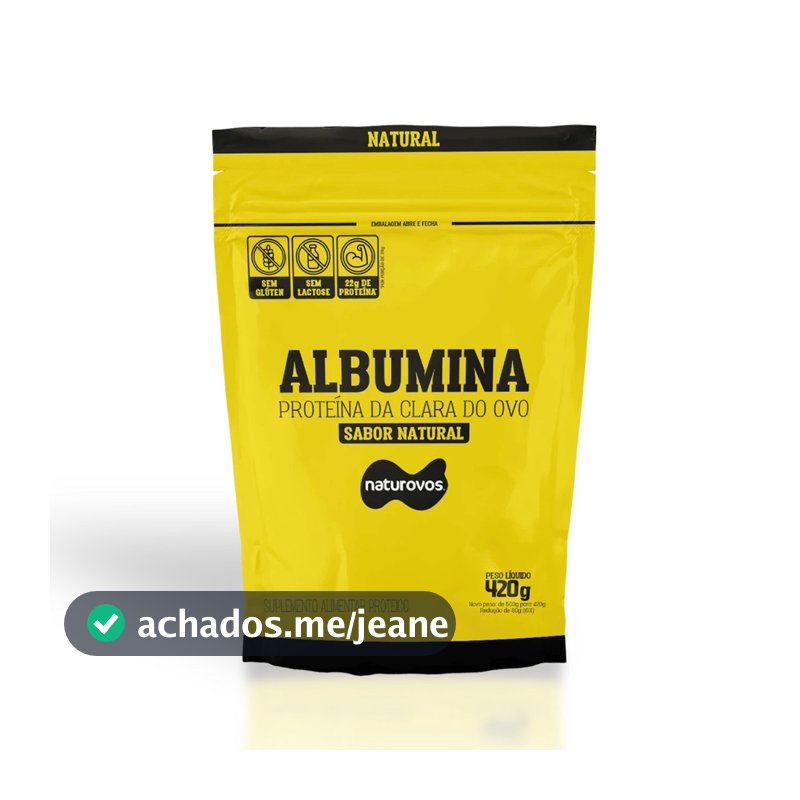 Albumina Refil 420g Naturovos Natural