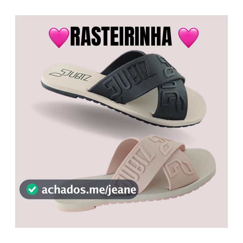 Rasteirinha Feminina Jubtz Linda Esplêndida Macio Confortável - Foto Real do Produto