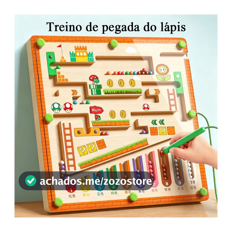 Brinquedos De Menino Quadro Magnético de Labirinto de Madeira para Atividades Educacionais e Habilidade Motora 3+ Anos