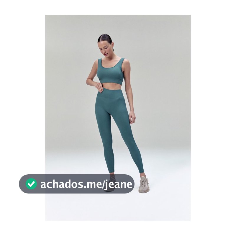 Calça Legging Feminina Canelada Sem Costura
