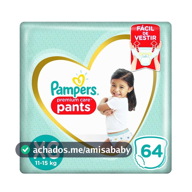 Fralda Pampers Pants Premium Care XG 64 un