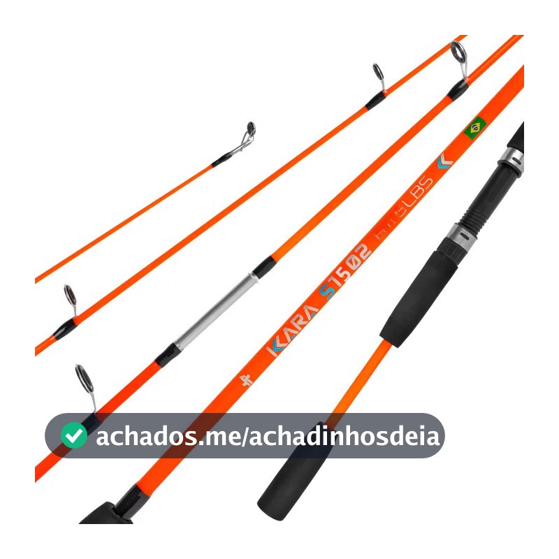 Vara De Pesca Kara Molinete 1,50m/1,65m/1,80m Fibra De Vidro 2 Partes Cor Diversas Albatroz Fishing