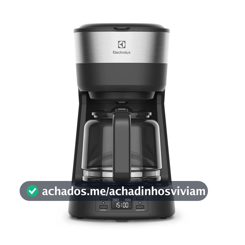 Cafeteira Elétrica Electrolux 30 Xícaras Experience Programável com Timer Cor Inox Preta (ECM25)