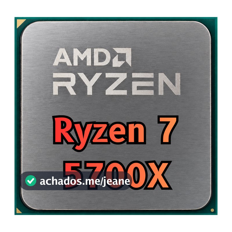 Processador AMD Ryzen 7 5700X, 3.4GHz, Cache 32MB, 8 Núcleos, 16 Threads, Sem Vídeo Integrado