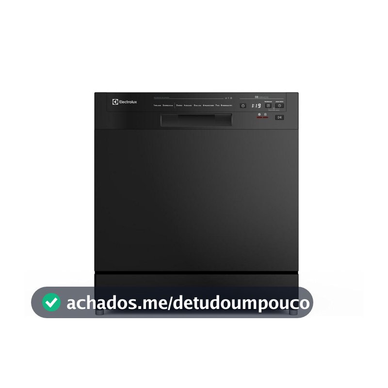 Lava-Louça Electrolux 8 Serviços Preta com Programa Lava e Seca 50 min (LP08E)