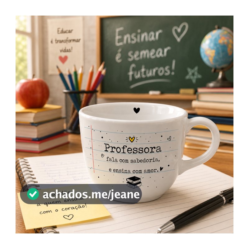 Xícara 170 ml Professora Presente Dia dos Professores Educadora Ensino Frases Especial Porcelana Café Chá Escola Escolar