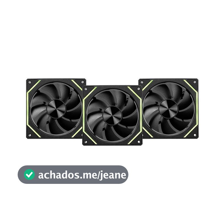 Kit Ventoinhas Pichau Ventus NX, ARGB, 3x120mm, Preto, PCH-VTNX3-BK01