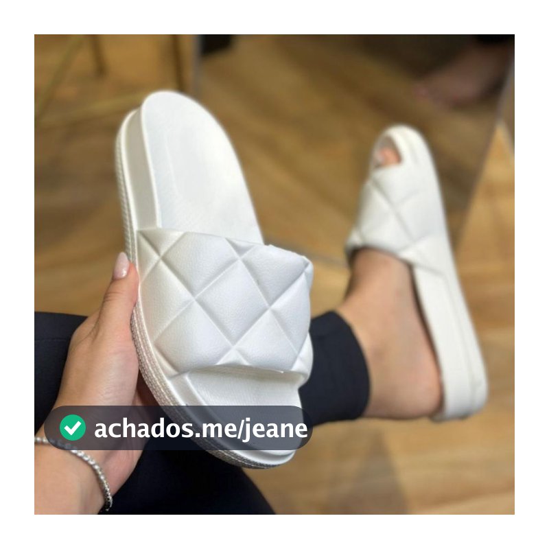 Chinelo Feminino Slide Matelassê Acolchoado Leve Confortável Casual